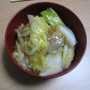 白菜消費にとろーり☆肉炒め